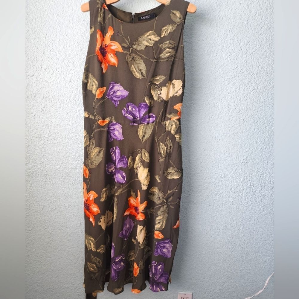 Ralph Lauren black label floral midi dress NWOT